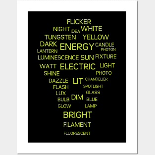 Light bulb of words Posters and Art